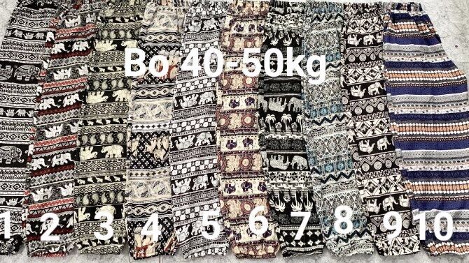 Quần alibaba thổ cẩm bo gấu chất lanh lụa