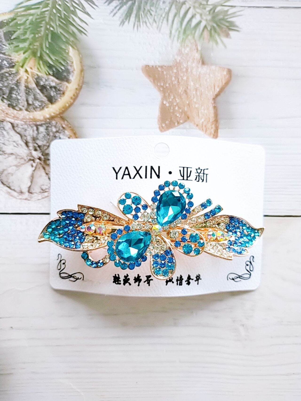 Kẹp tóc phía sau đính đá lấp lánh M001(kẹp 8 phân)