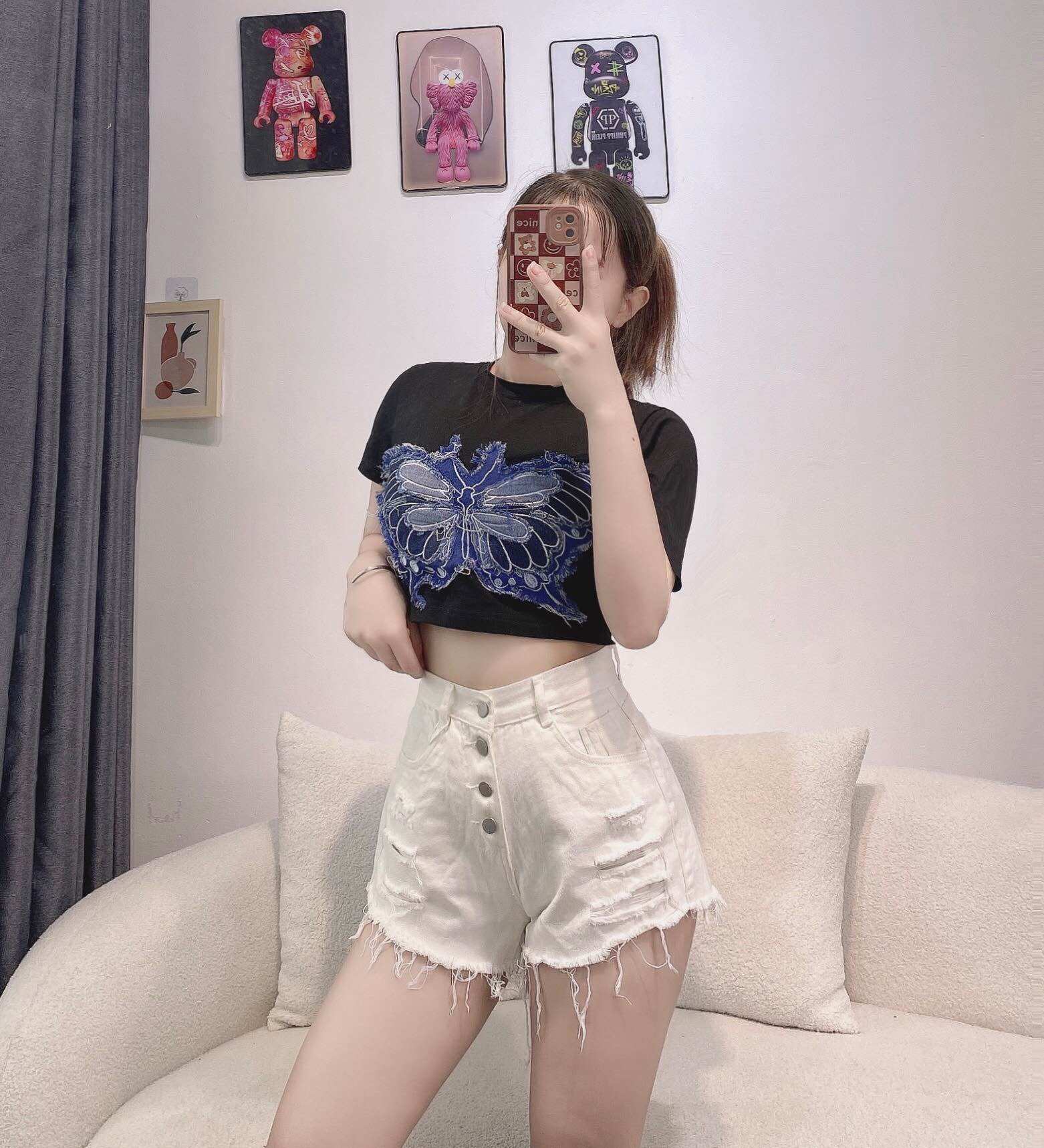 Short Jean Nút cao cấp chuẩn shop