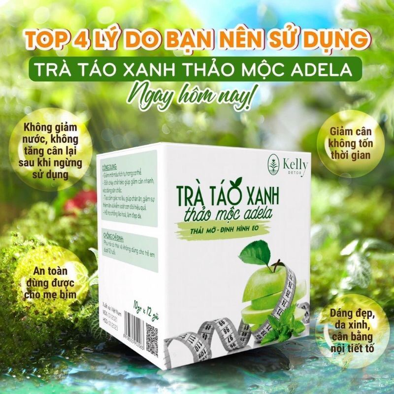Trà Giảm cân Táo Xanh Kelly Detox