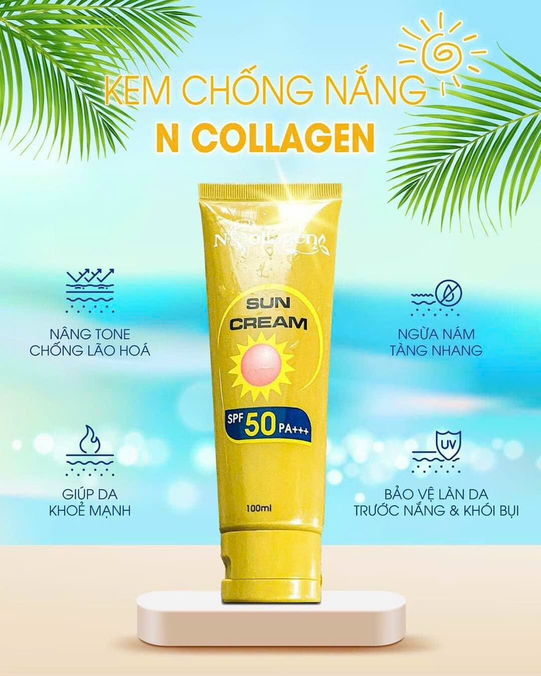 Kem chống nắng ncollagen chống nắng 50+