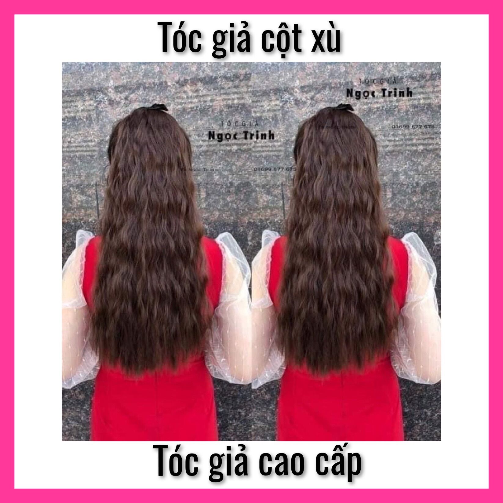 Tóc giả cột xù dài thời trang ❇️freeship ❇️chịu nhiệt tốt ❇️