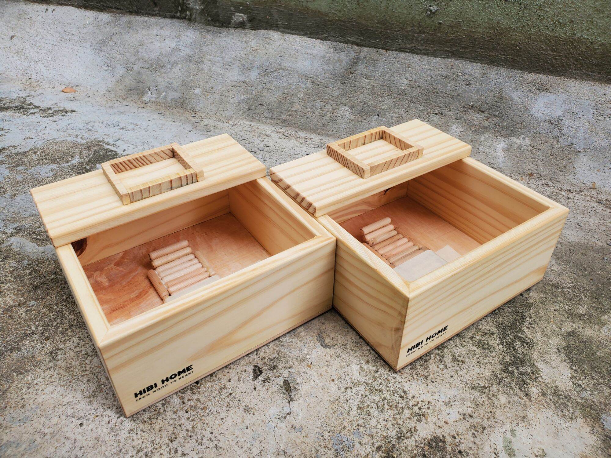 Mô hình đồ chơi Bồn tắm gỗ size to cho Lồng Hamster Kích thước 19*19*10 cm