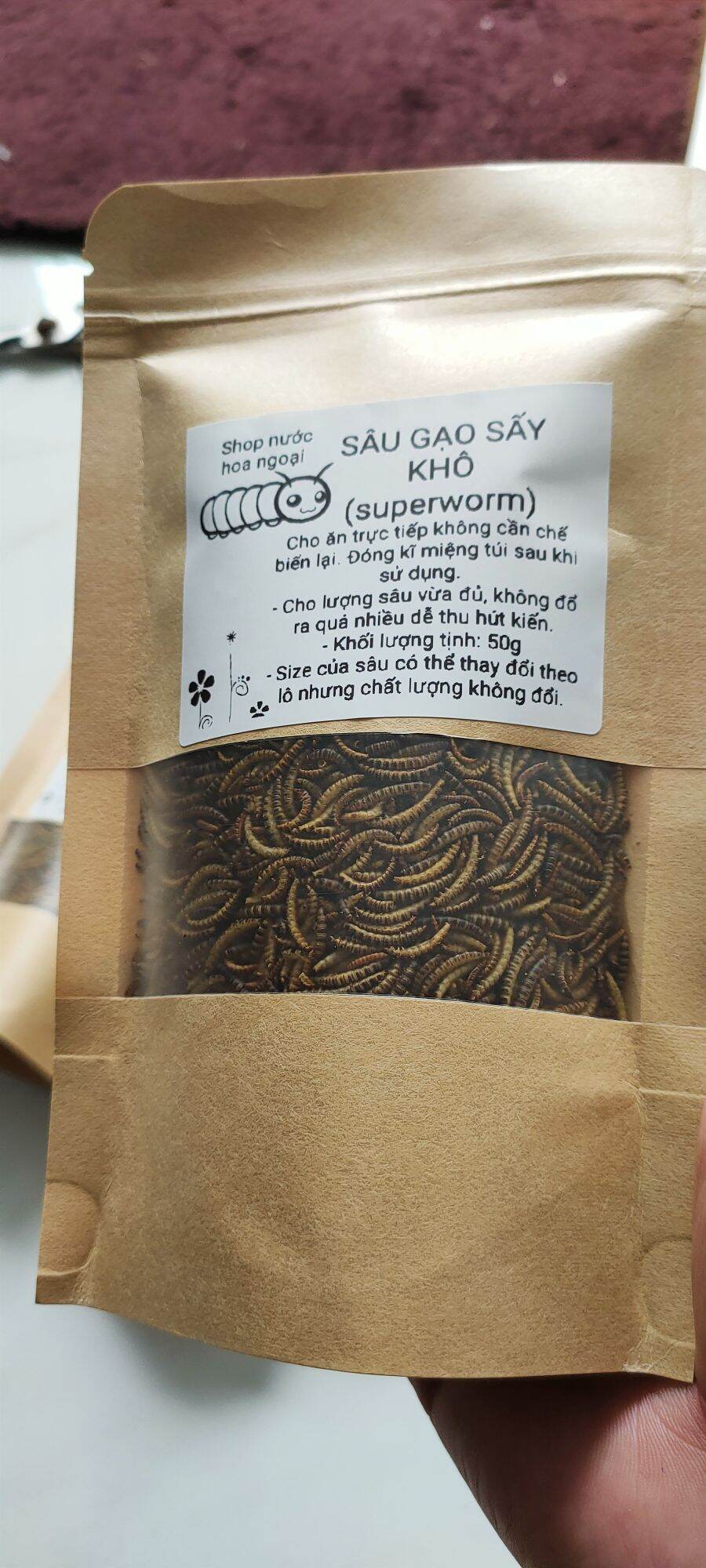 Sâu sấy khô dùng cho bò sát