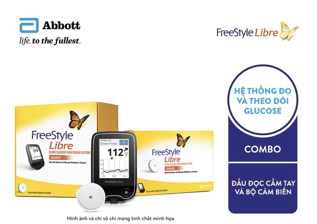 Combo đầu đọc cầm tay và bộ cảm biến FreeStyle Libre