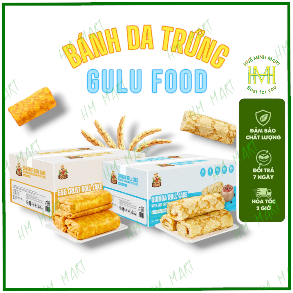 Bánh dinh dưỡng GULU da trứng cuộn kem chà bông