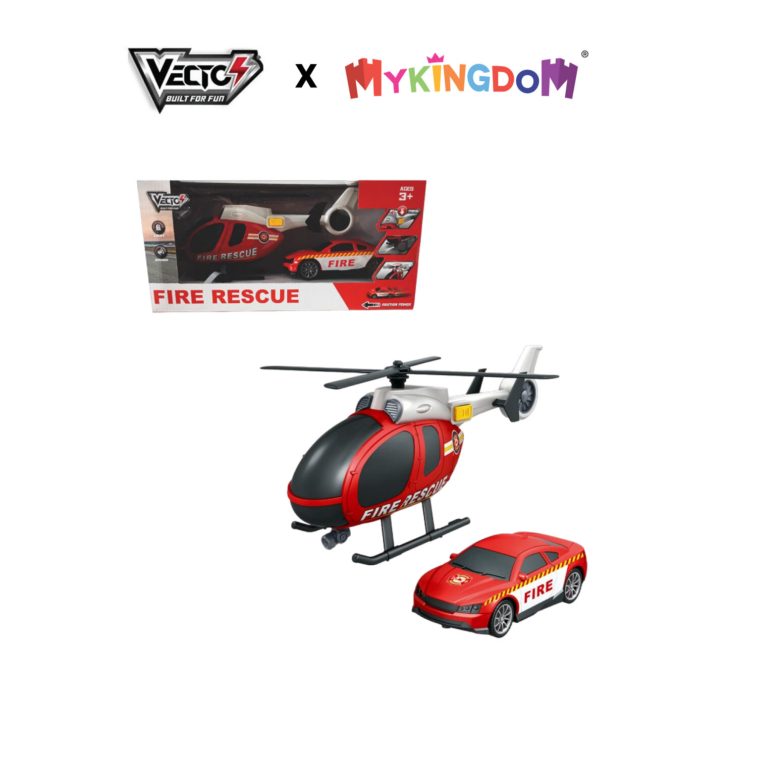 Đồ chơi xe và trực thăng cứu hỏa vecto vt75p