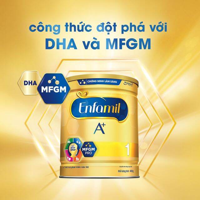Sữa bột Enfamil A+ 1 400g dành cho bé 0-6 tháng