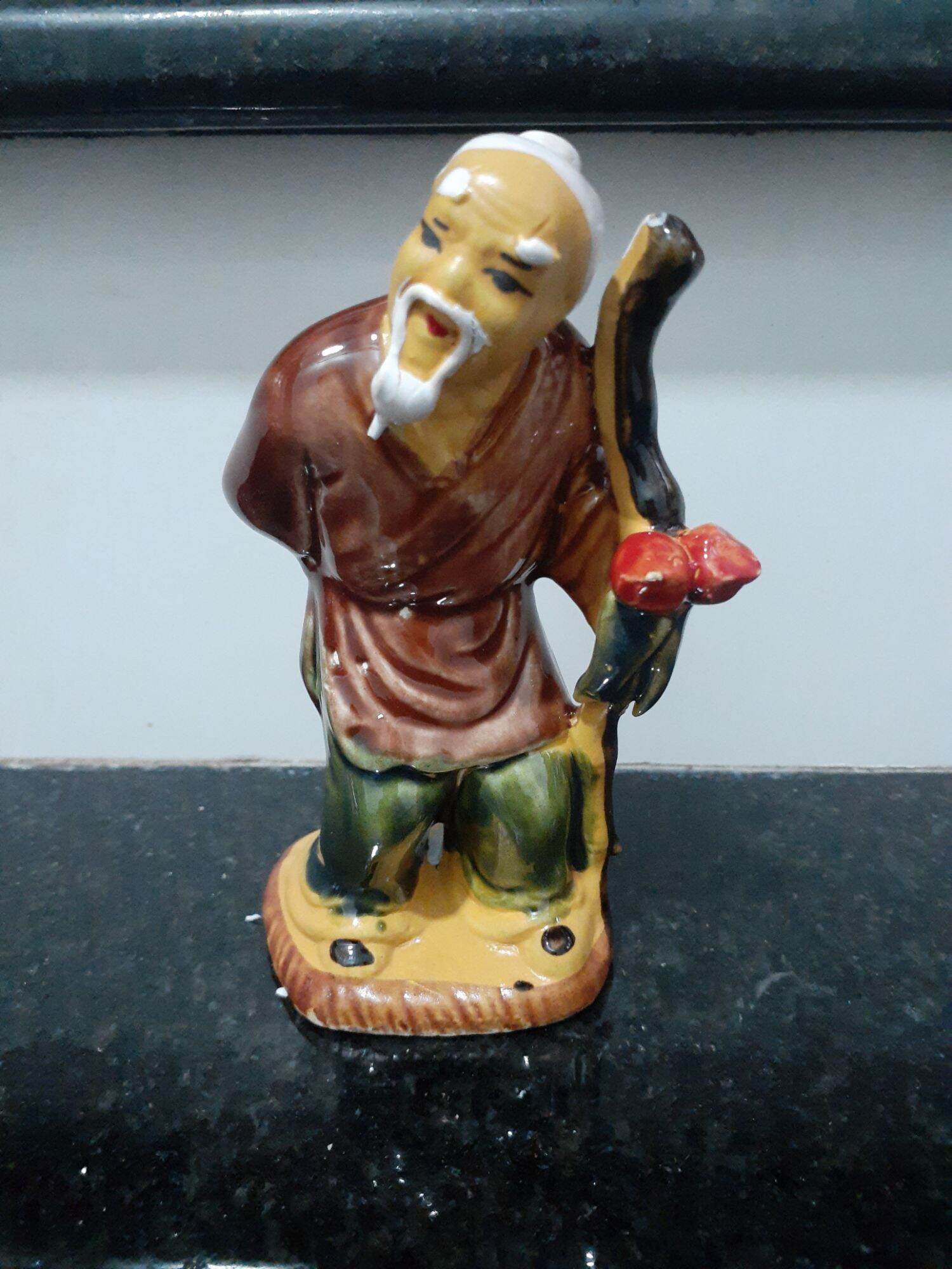 Tiên lão đánh cờ- tượng gốm Bát Tràng trang trí tiểu cảnh sân vườn