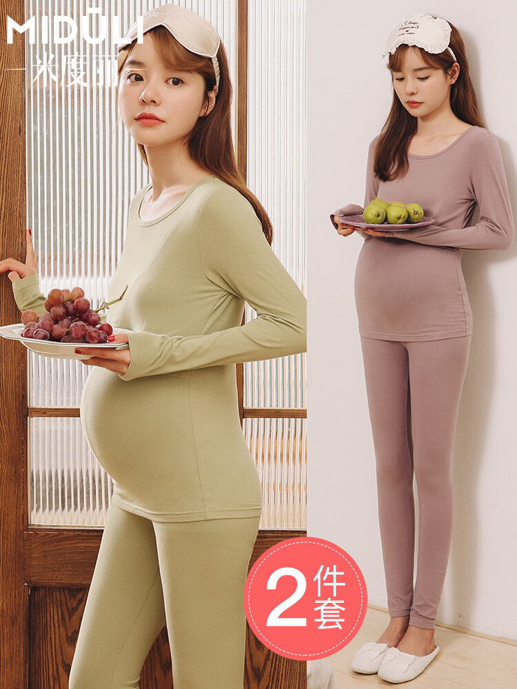 Bộ Đồ Ngủ Cho Bà Bầu Mùa Thu Ấm Áp Có Lỗ Cho Con Bú Quần Áo Cho Con Bú Sau Sinh Bộ Đồ Ngủ Mùa Thu Đông Chuyên Dụng