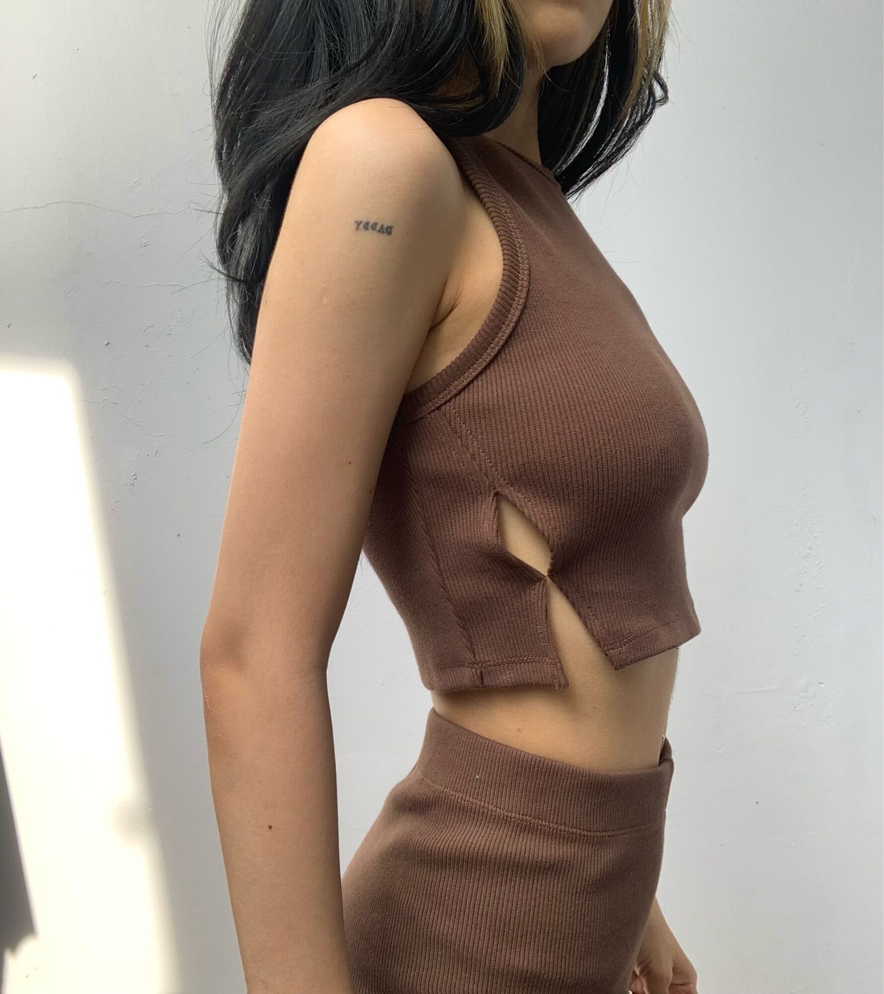 Sp001094 áo tank top slip mocha