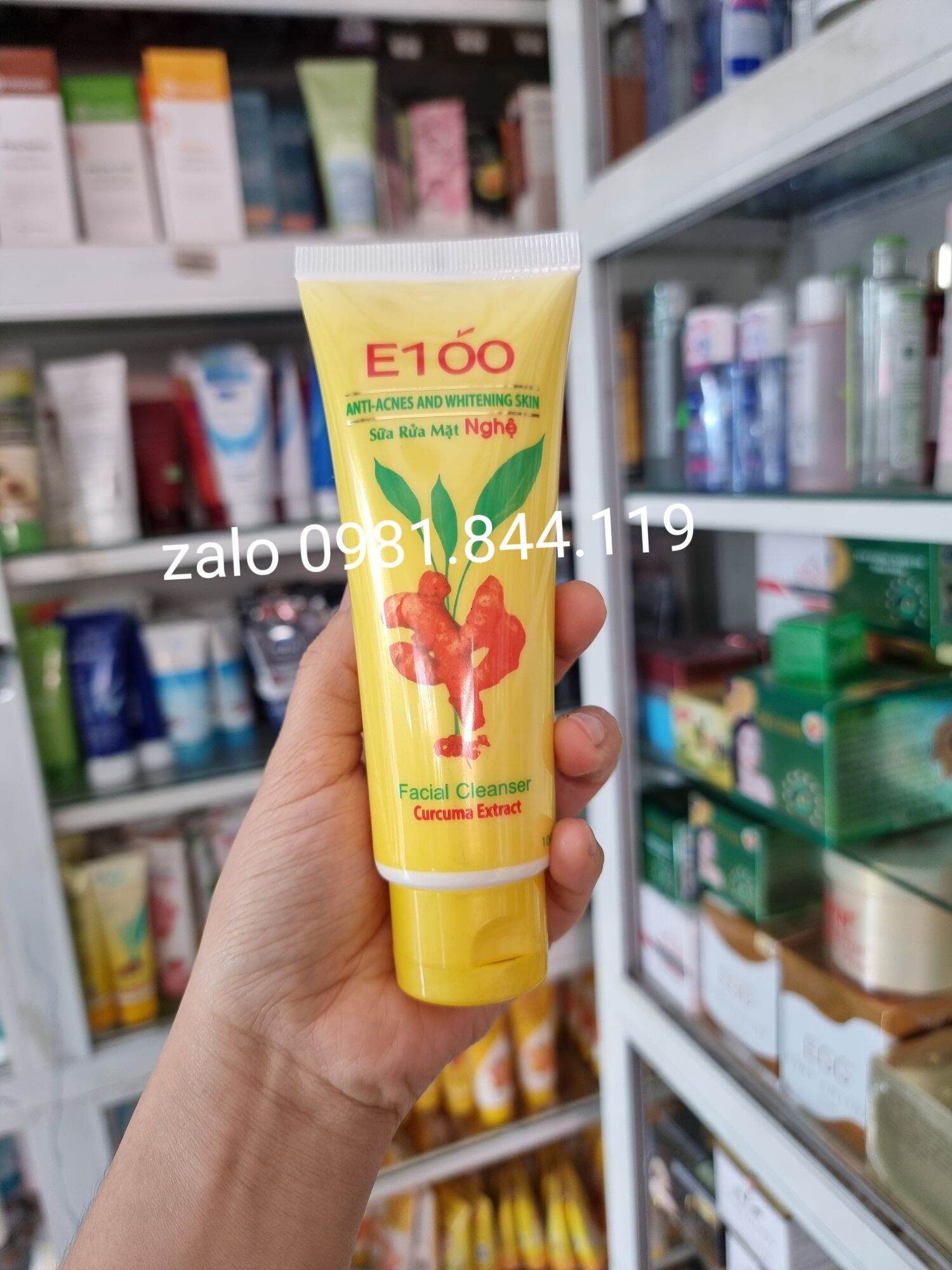 Sữa rửa mặt e100 nghệ 100gr tuýp lớn chuẩn cty