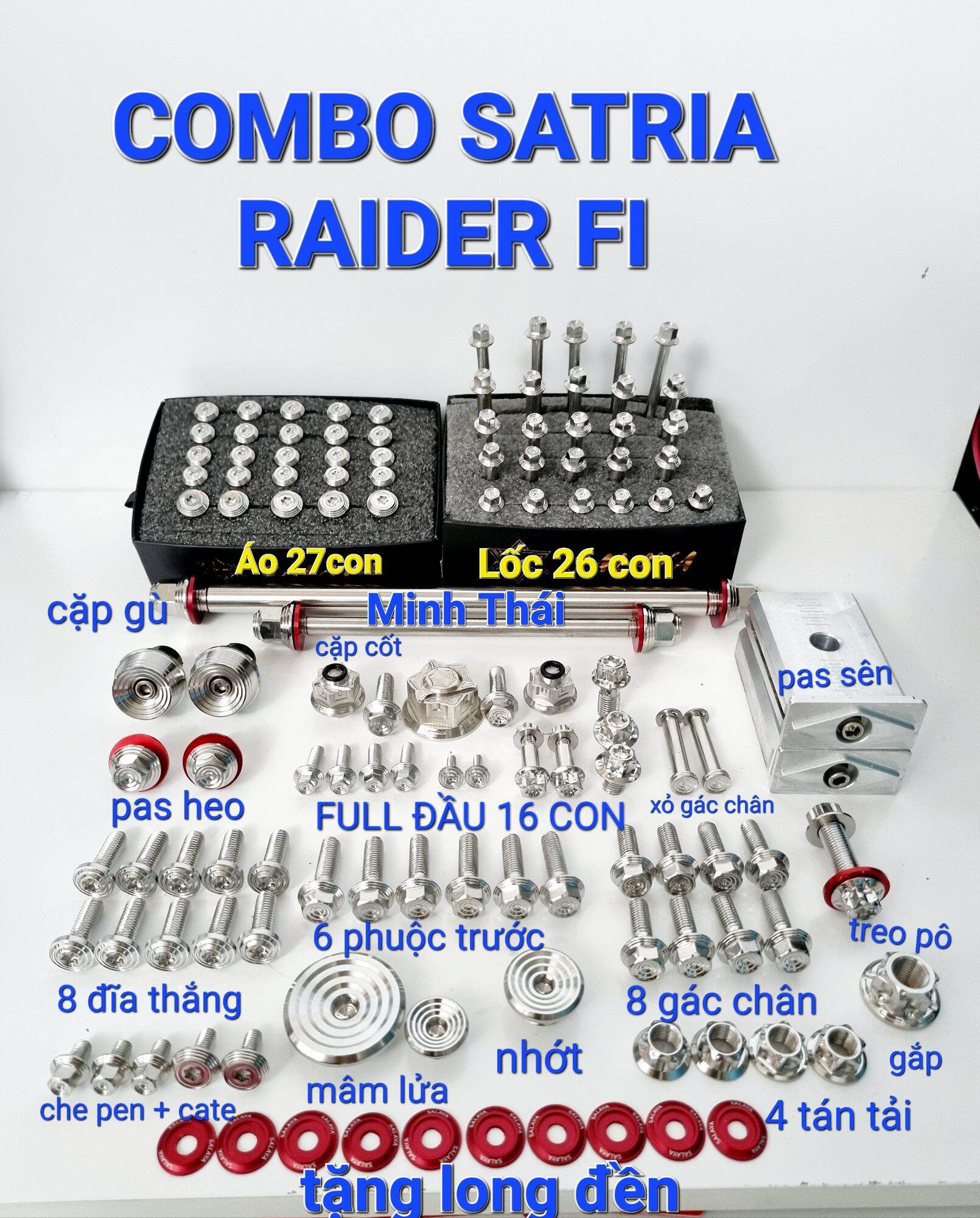 Ốc salaya full xe satria raider fi