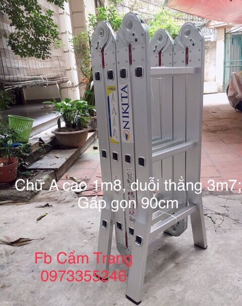 Khóa Thang Nhôm Gấp 4 Đoạn