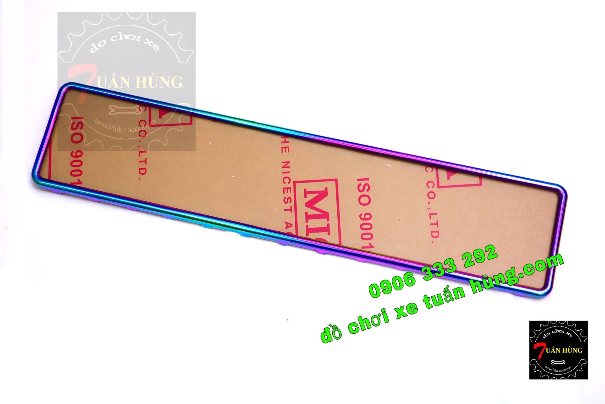 Khung Biển Số Ô Tô Mẫu Mới 7 Màu/Titan - (Tặng mica, đế sau, pat đầy đủ)