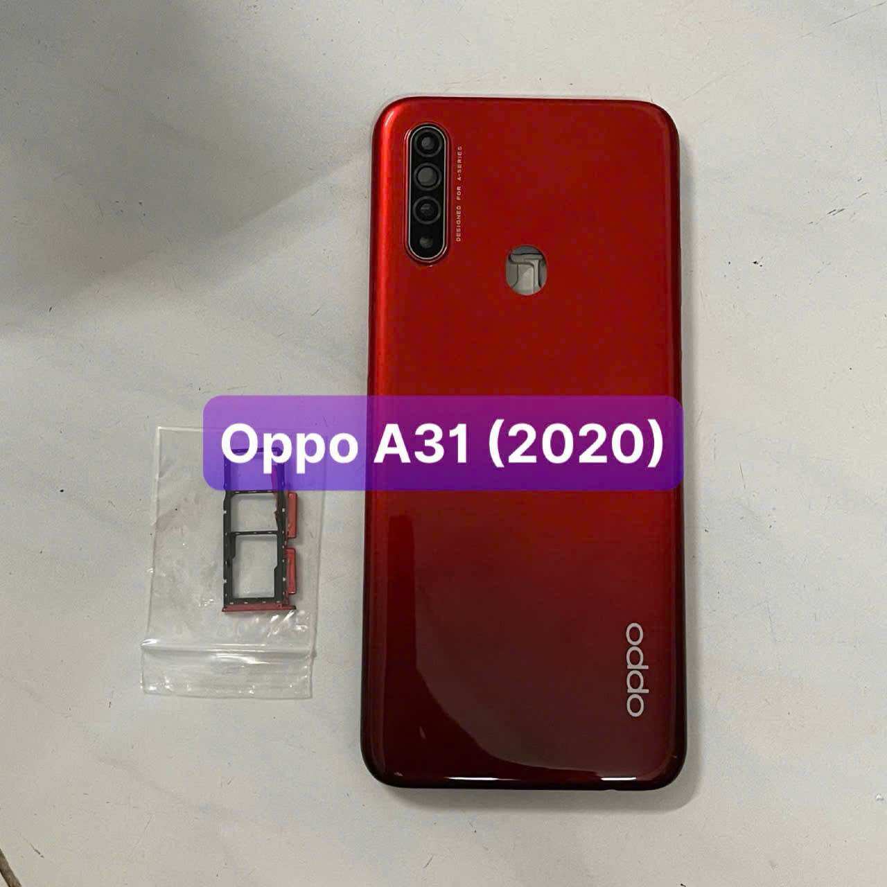 Bộ vỏ oppo A31 2020 ,kèm khay sim,phím,kính camera lắp sẵn