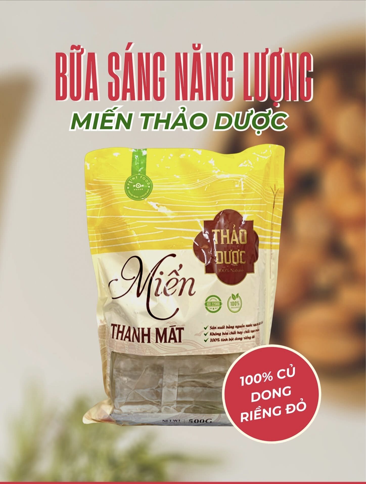 Miến dong đỏ thảo dược thanh mát thơm ngon