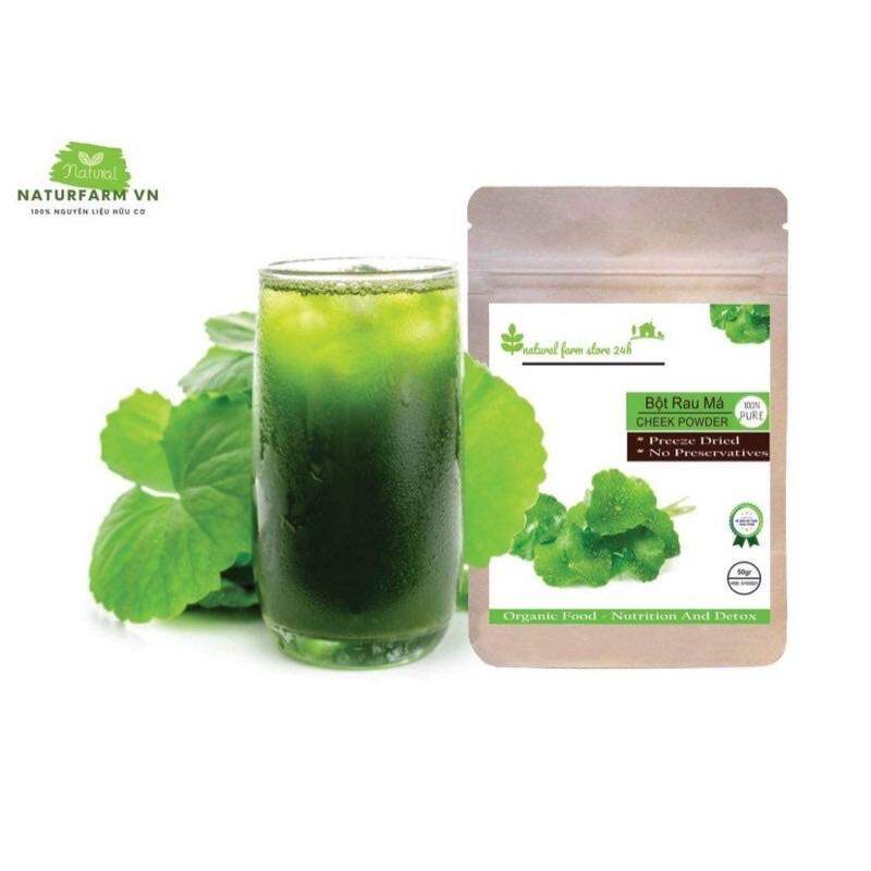 Bột rau má sấy lạnh hữu cơ 100gr - bột ăn uống detox