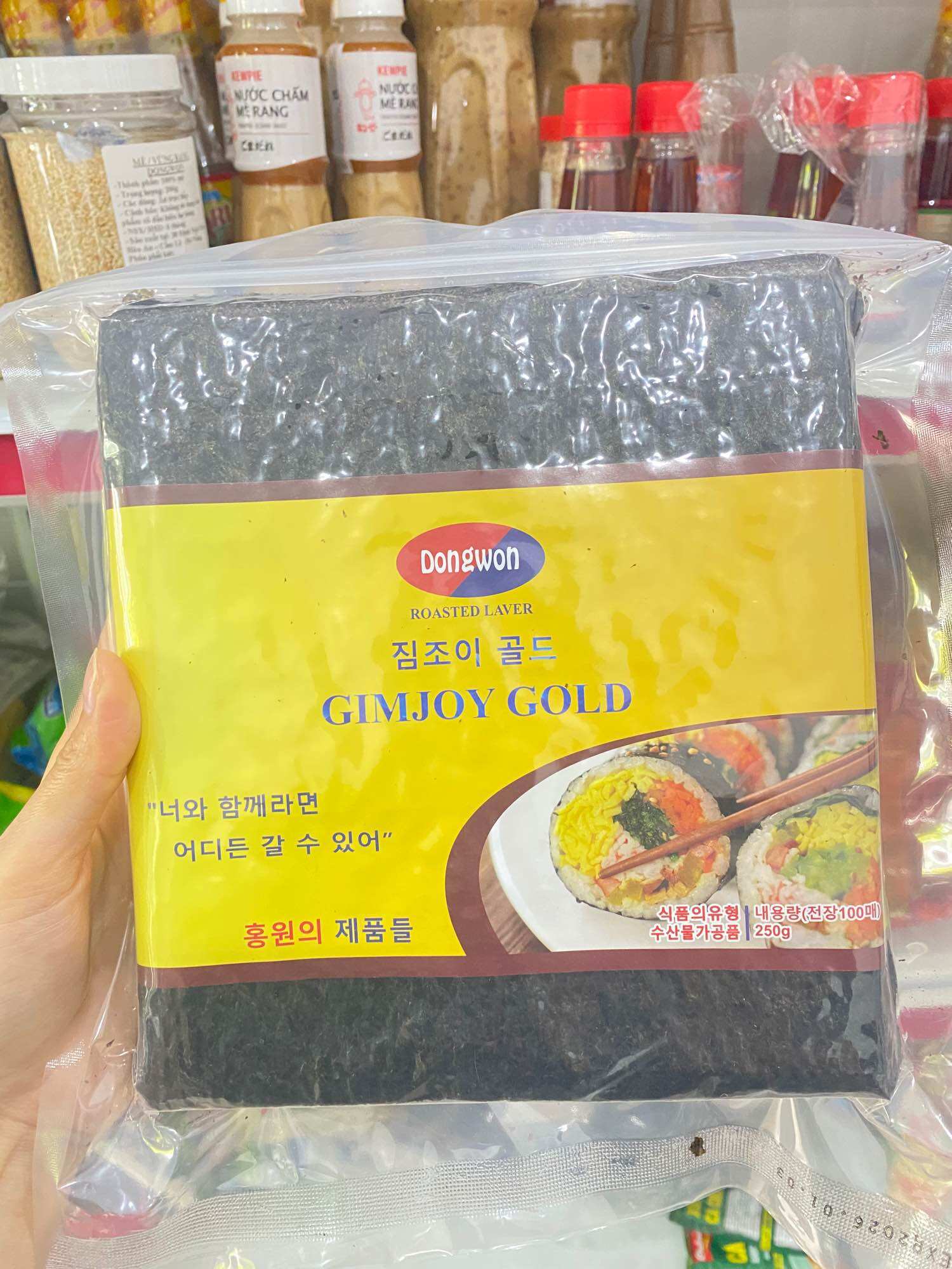 Lá Kim Cuộn Cơm Rong Biển 100 lá cao cấp Gimjoy Gold