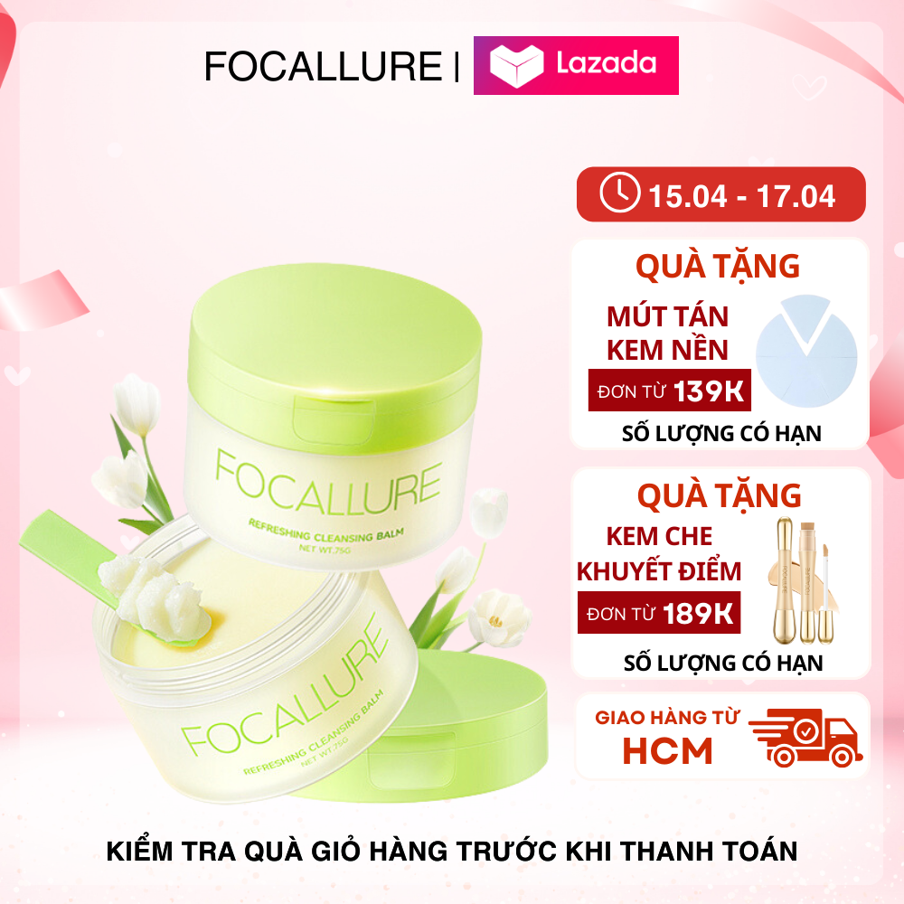 FOCALLURE Kem Tẩy Trang Chiết Xuất Thực Vật Làm Sạch Sâu 10X Dưỡng Ẩm Không Gây Kích Ứng 75g