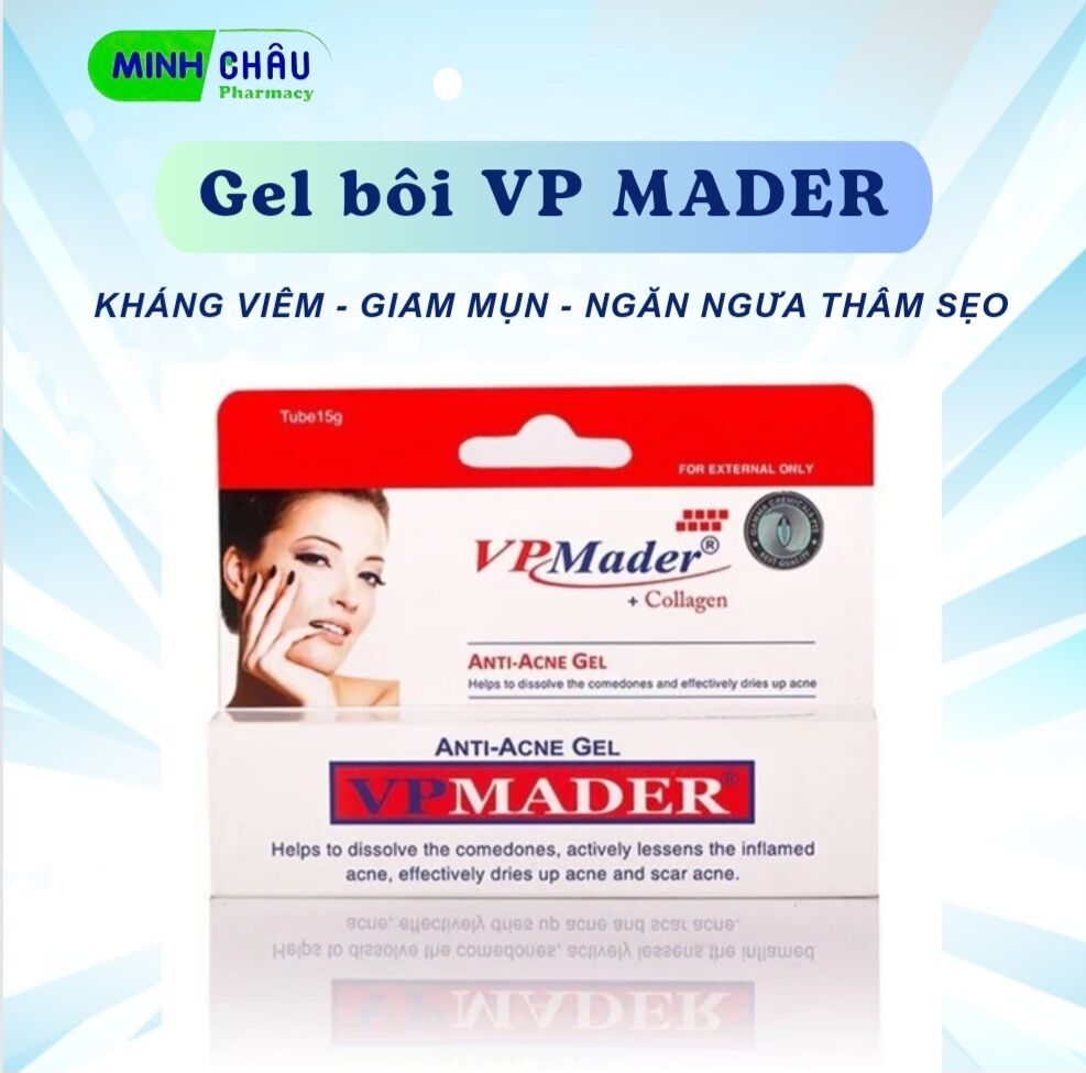 Kem bôi mụn vp mader giúp làm sạch các loại mụn, trắng sáng mịn da, ngừa liền sẹo
