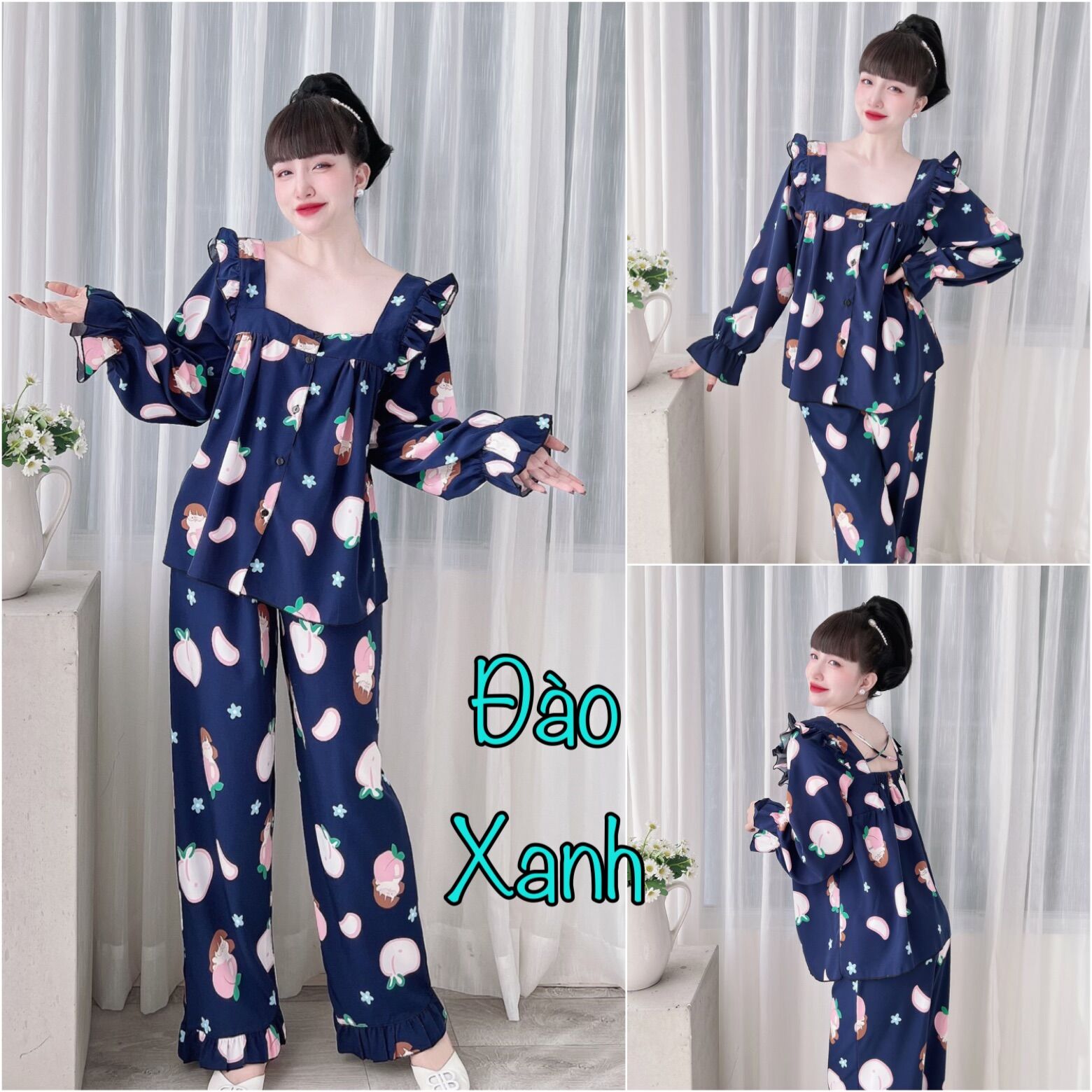 (Bigsize 50-110kg) Đồ Bộ Lụa Nhật Hoạ Tiết siêu xinh - Form Áo Cánh Dơi