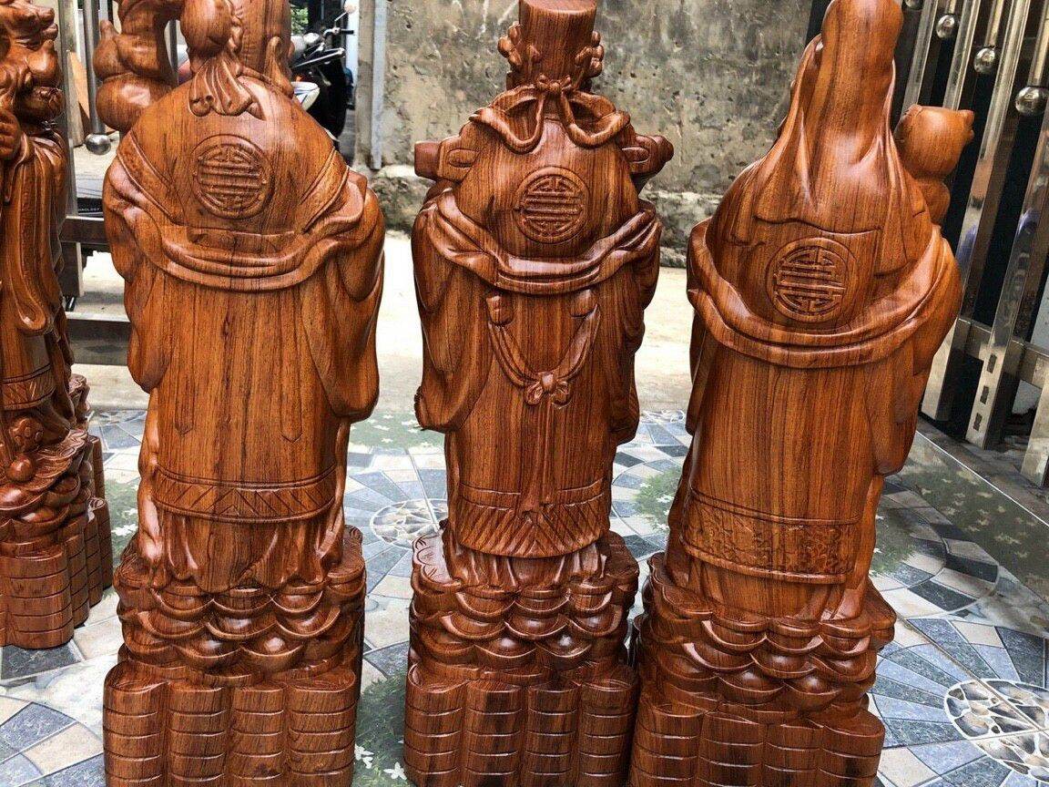 Tượng tam đa phúc lộc thọ mẫu đẹp gỗ hương