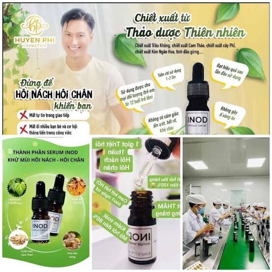 Serum khử mùi hôi nách, hôi chân INOD Huyền Phi 5ml