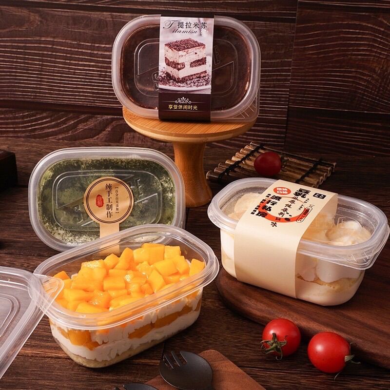 Hộp đựng bánh mousse bầu dục