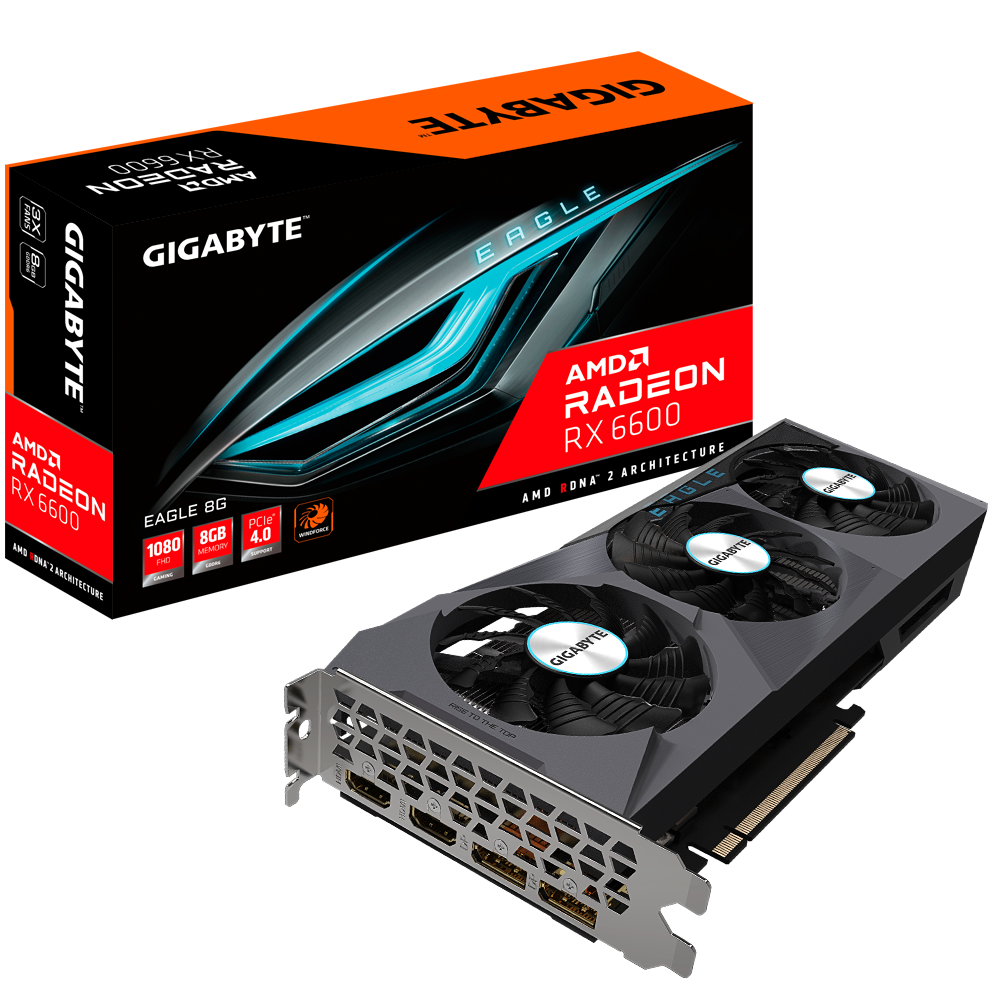 CARD ĐỒ HỌA GIGABYTE RADEON RX 6600 EAGLE 8G GDDR6