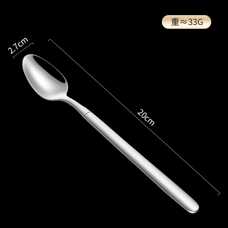 Thìa khuấy tay cầm dài inox 316 thìa nhỏ thìa cà phê gia vị dài thìa múc đá sáng tạo thìa mật ong tráng miệng