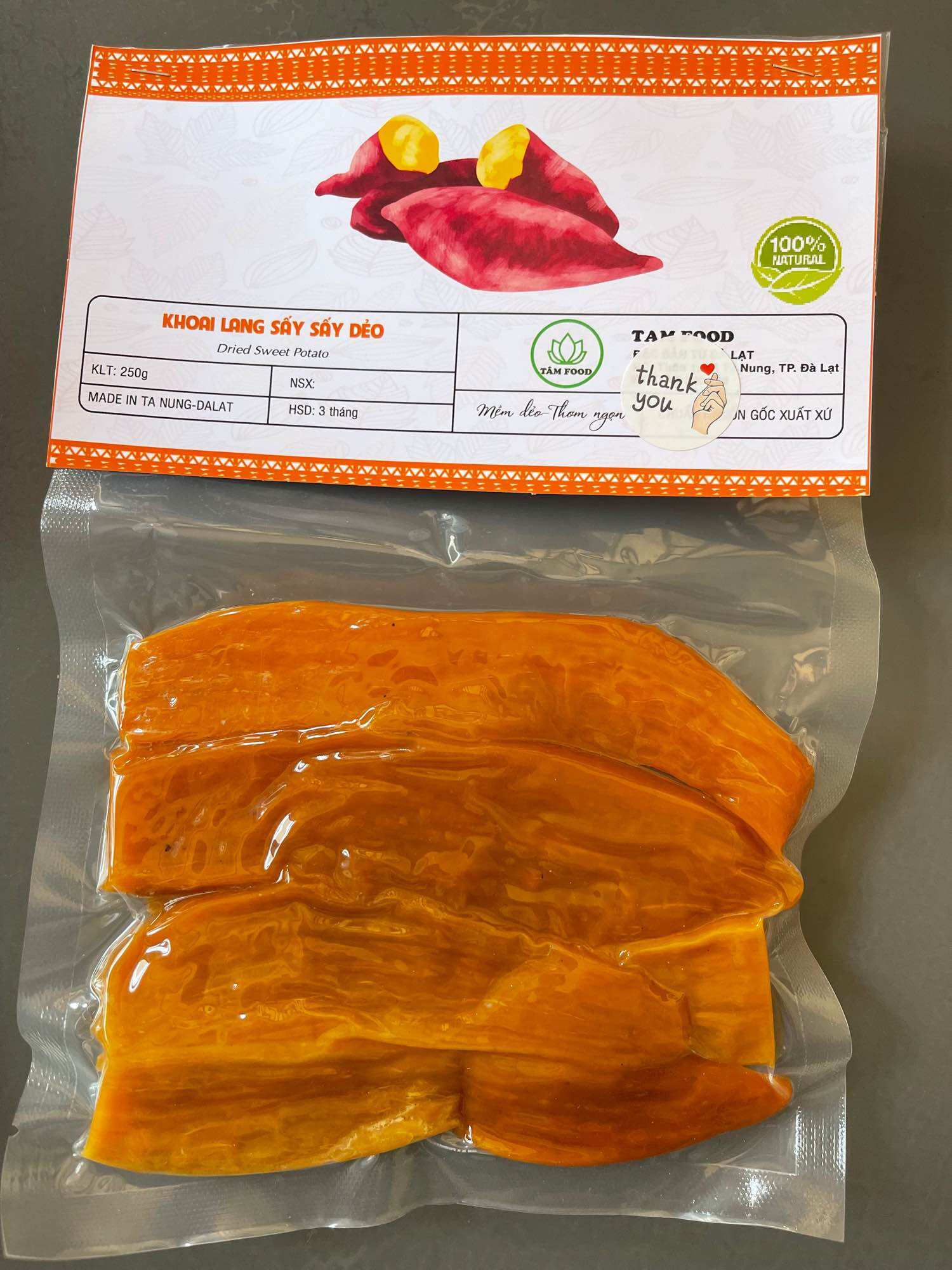 Khoai Lang Dẻo Không Đường 250g