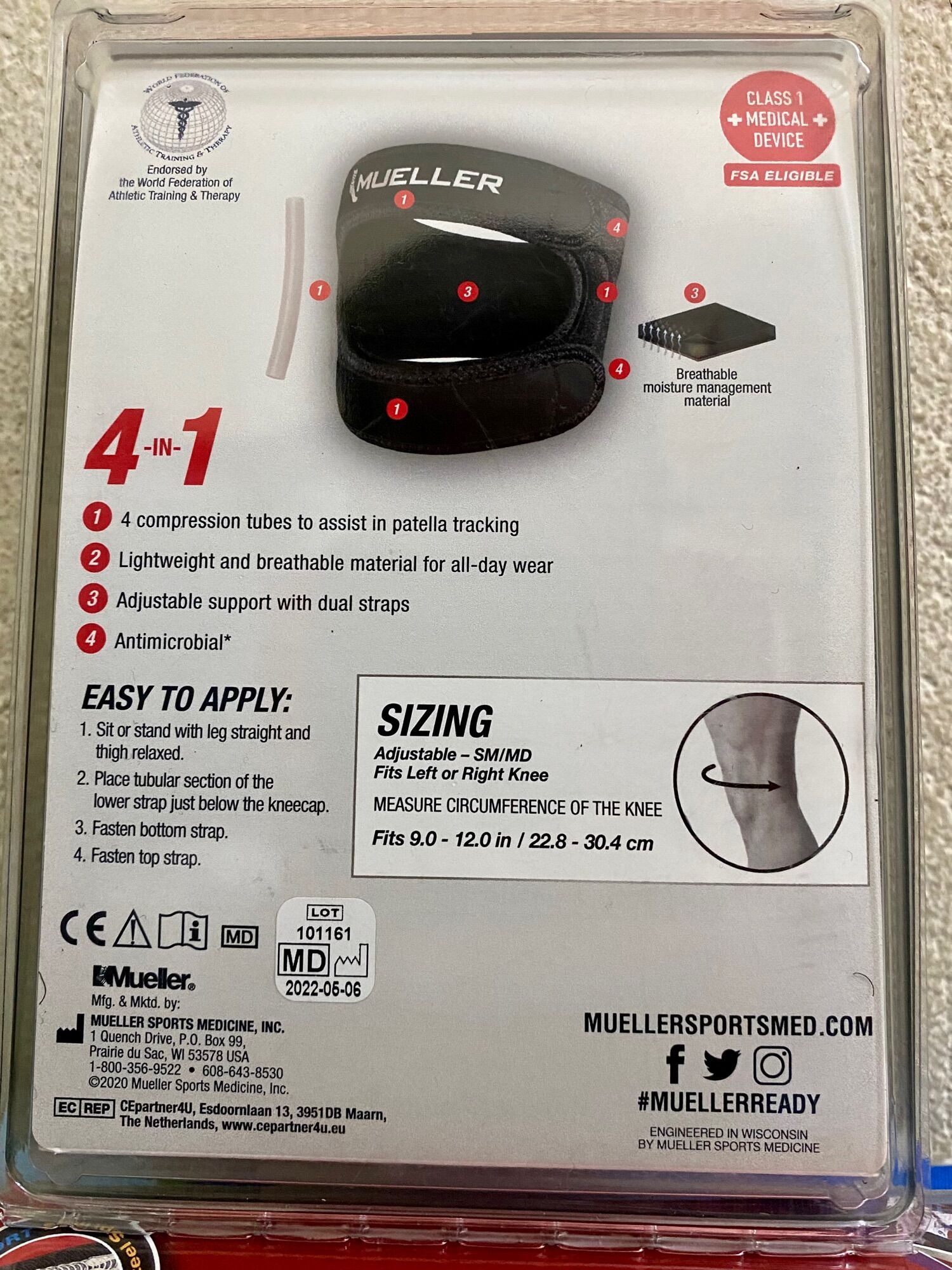 Băng đầu gối Mueller 59857 Max Knee Strap