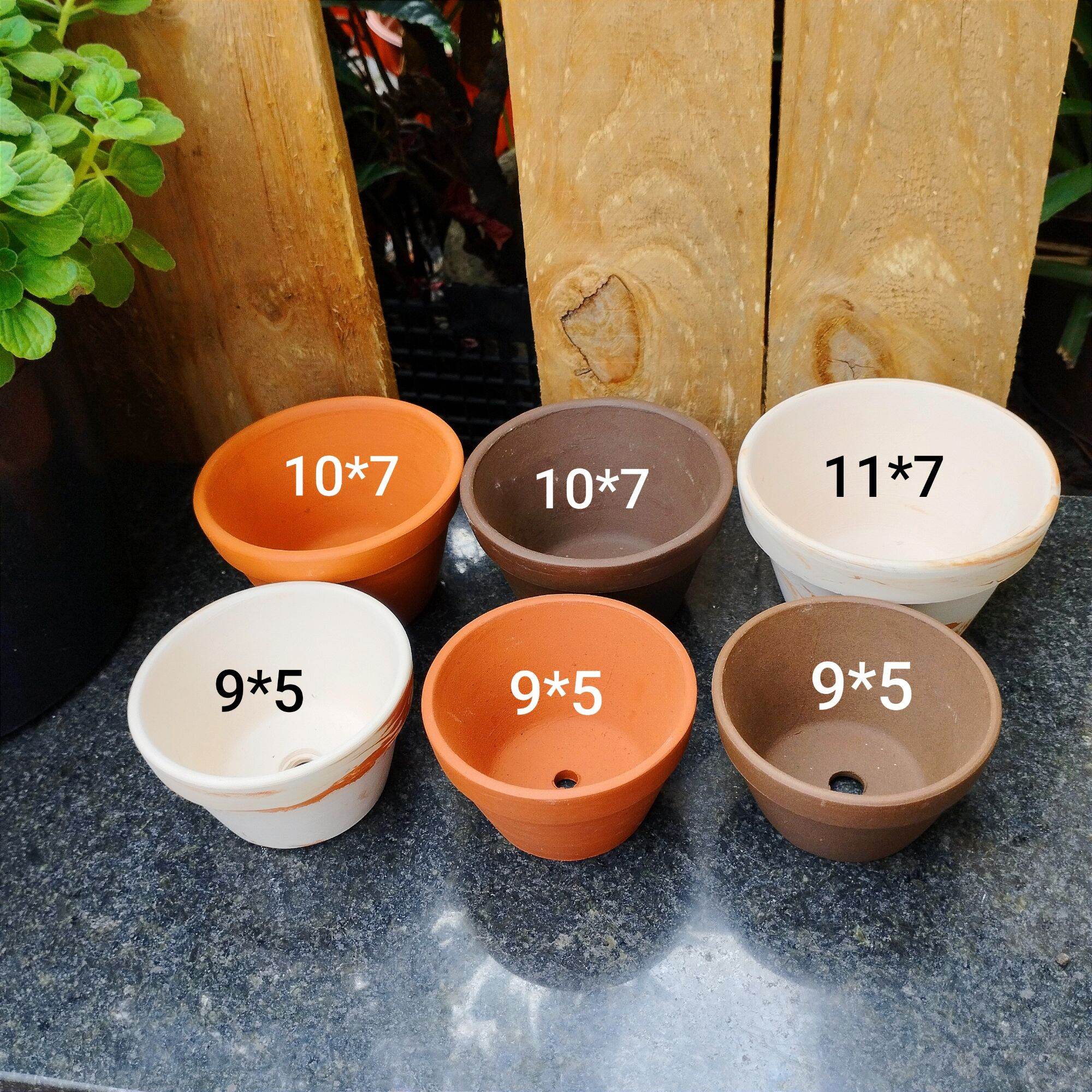 [Bao Bể Vỡ] Combo 5 Chậu Đất Nung Trồng Sen Đá Size 10 x7 cm