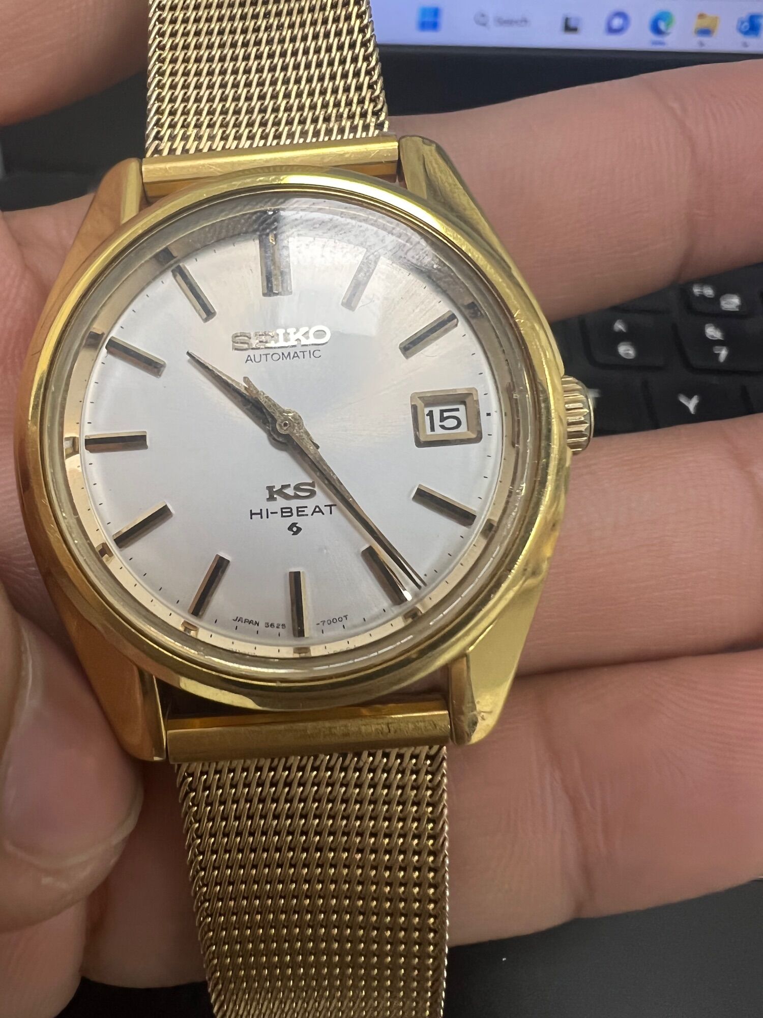 Đồng hồ King Seiko Automatic 28800beat mới 95% Kính đá trầy nhẹ