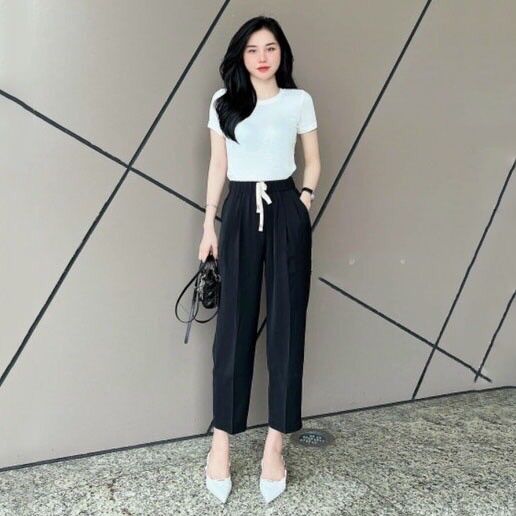 Quần baggy nữ cạp chun M148