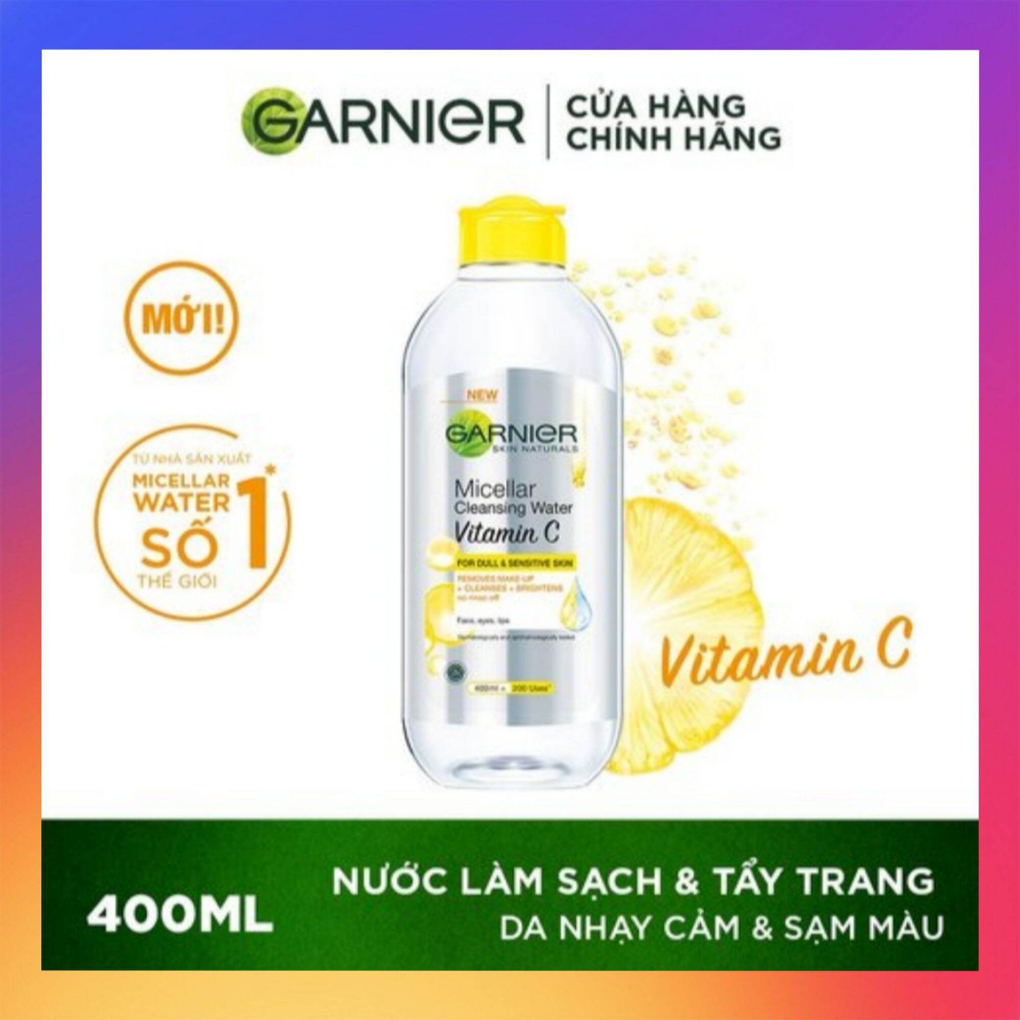 [Hcm]Nước Tẩy Trang Garnier Vitamin C Làm Sáng Da 400Ml