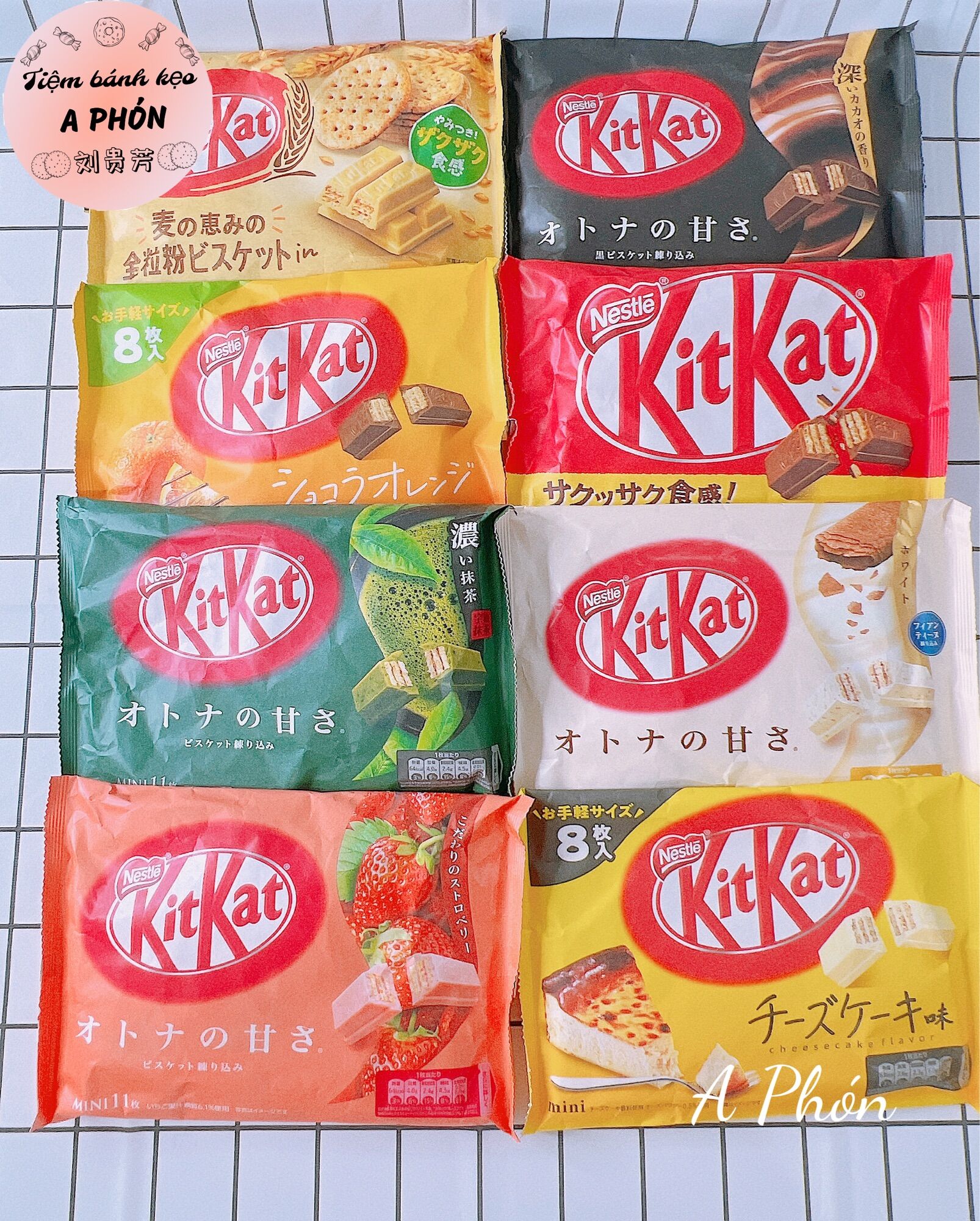 Kitkat - Bánh xốp phủ socola 8 vị