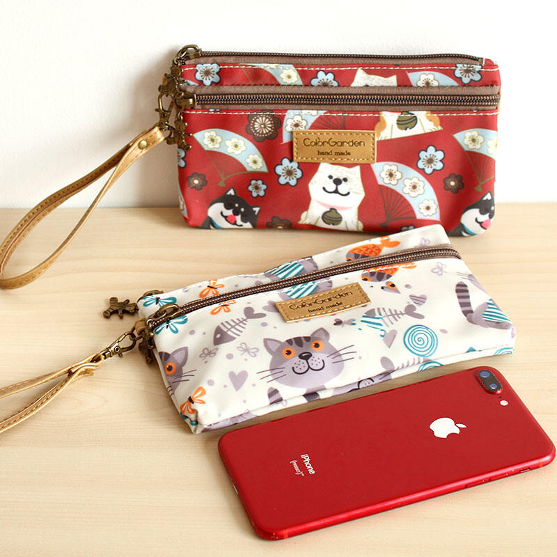 Túi Đựng Tiền Xu Oxford Chống Thấm Nước Dễ Thương Túi Xách Cầm Tay Khóa Kéo Hai Lớp Túi Đựng Điện Thoại Di Động Túi Đeo Cổ Tay Cho Nữ