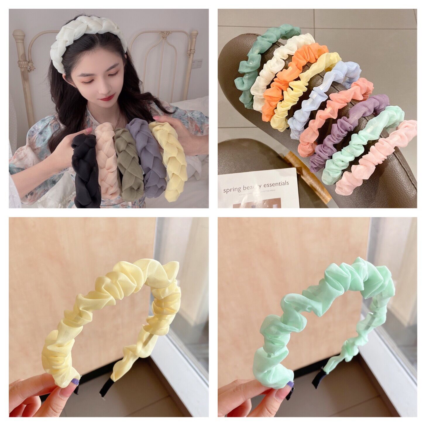 Bờm cài tóc phong cách hàn quốc, băng đô cài tóc nữ