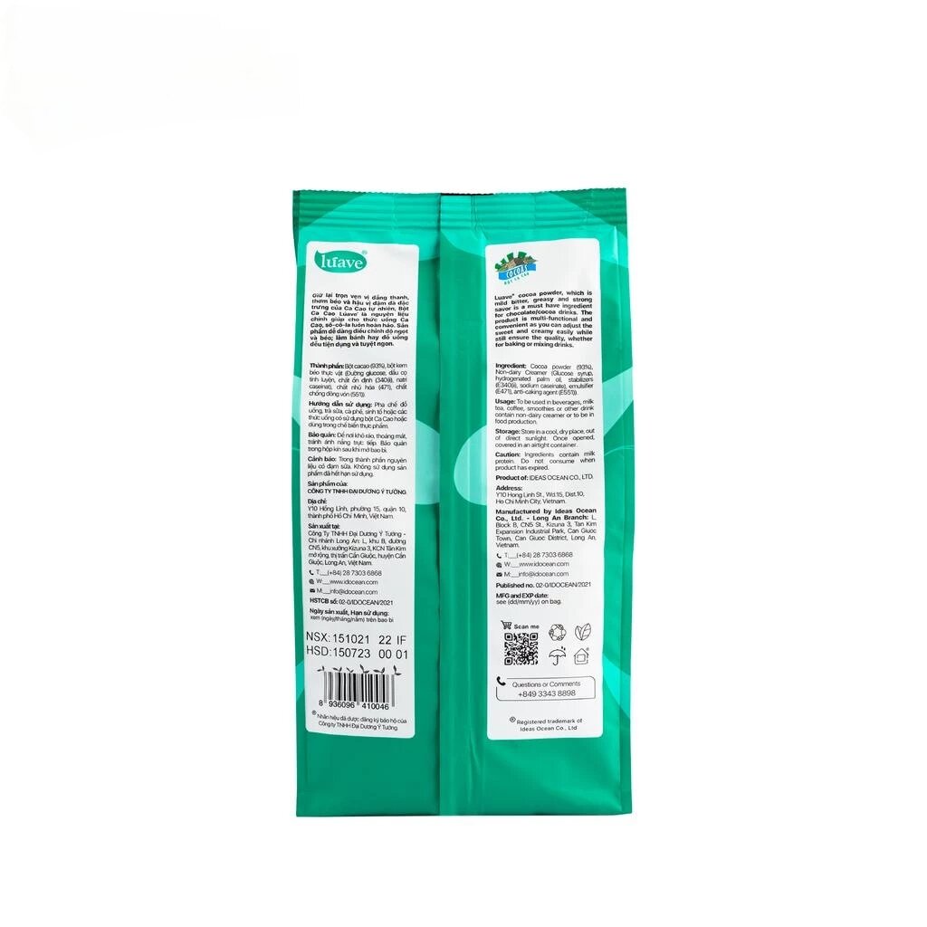 Bột ca cao đắng Luave gói 500g