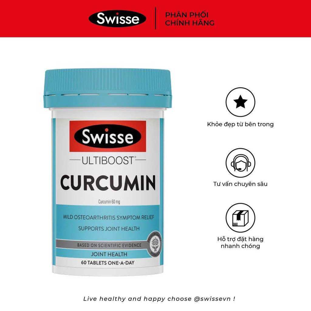 Viên Uống Tinh Chất Nghệ - Swisse Ultiboost Curcumin 60 Tablets
