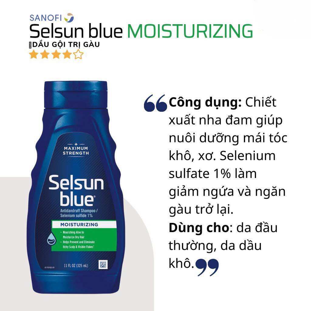 Dầu gội sạch gàu Selsun MỸ 325ml