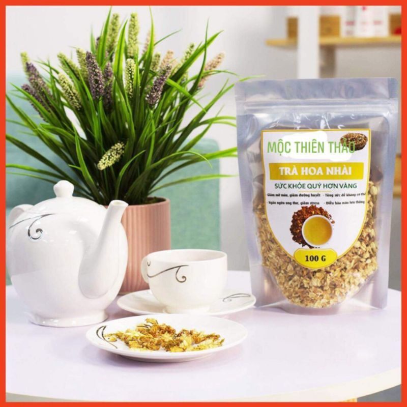 Hoa nhài sấy khô gói 100 g , hoa lài sấy khô nguyên bông thơm ngon