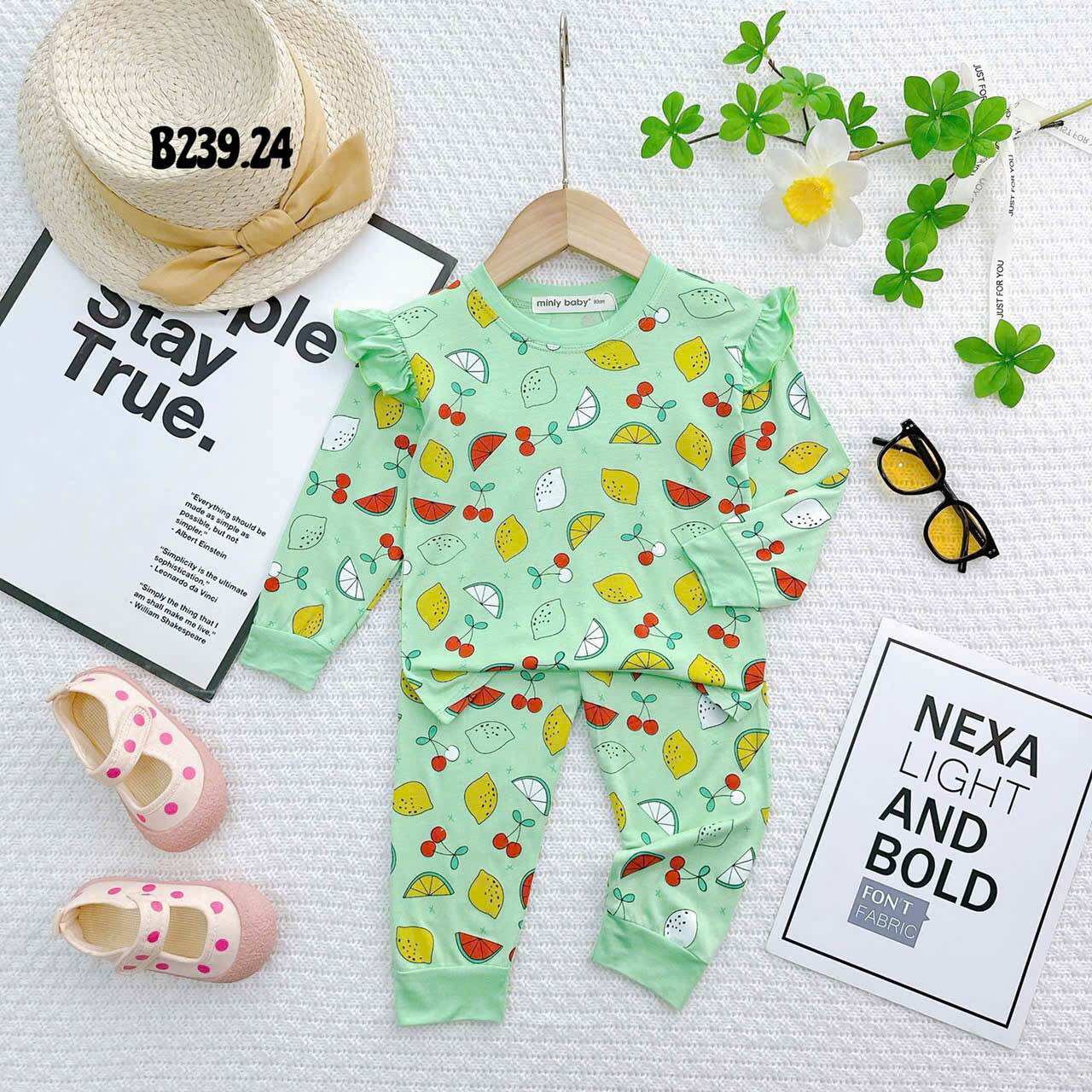 [15-30kg] Long-Sleeved Ruffle Set for Girls - 6