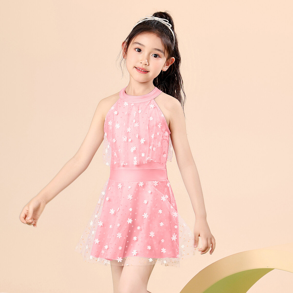 Đồ Bơi Trẻ Em Đồ Bơi Liền Thân Nhanh Khô Trẻ Em Mẫu Mới 2024 Mùa Hè Bé Gái Đồ Bơi Voan Lưới Bé Gái Lớn Nhỡ