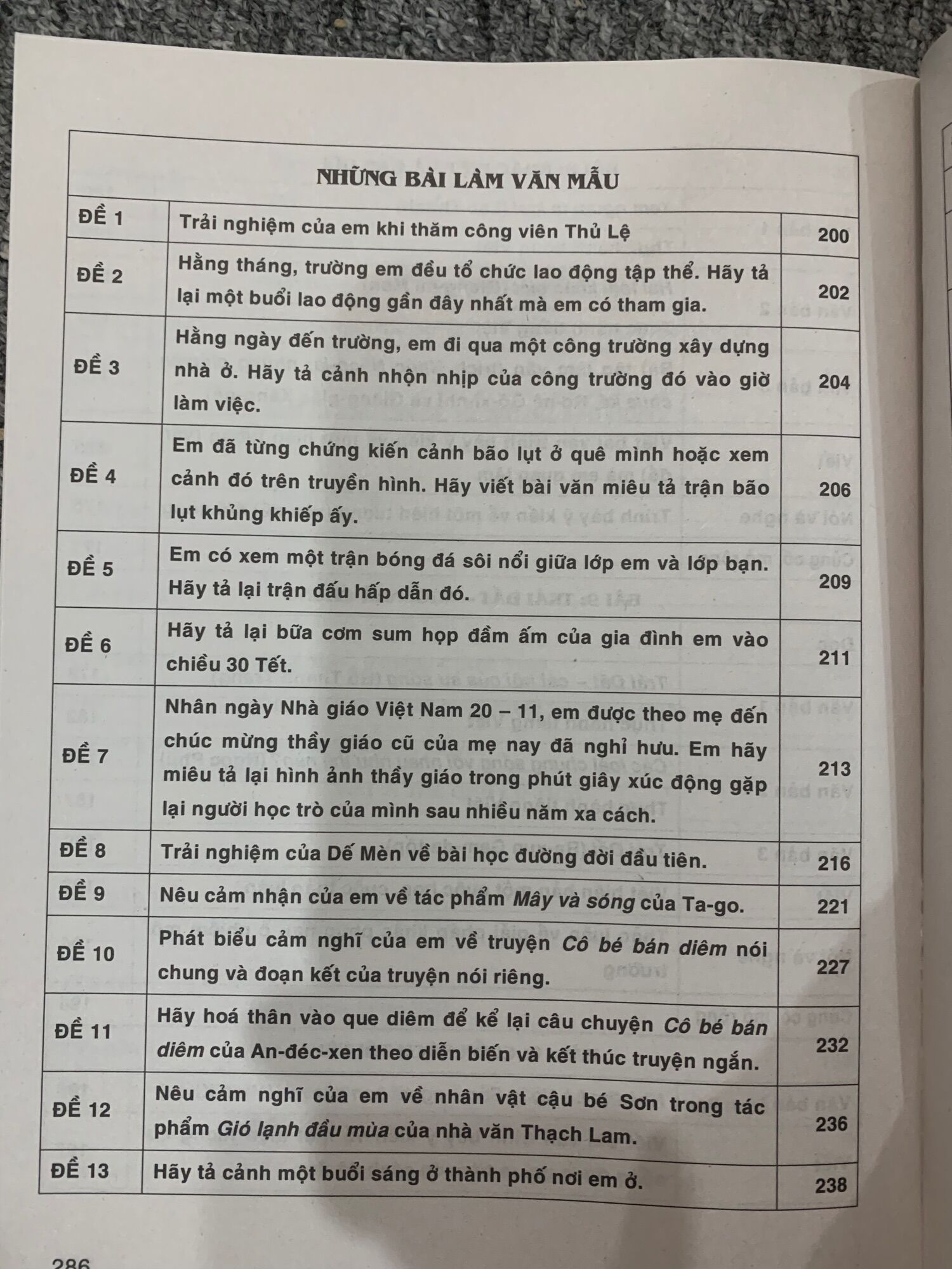 Những Bài Làm Văn Mẫu Lớp 6 - Tập 1