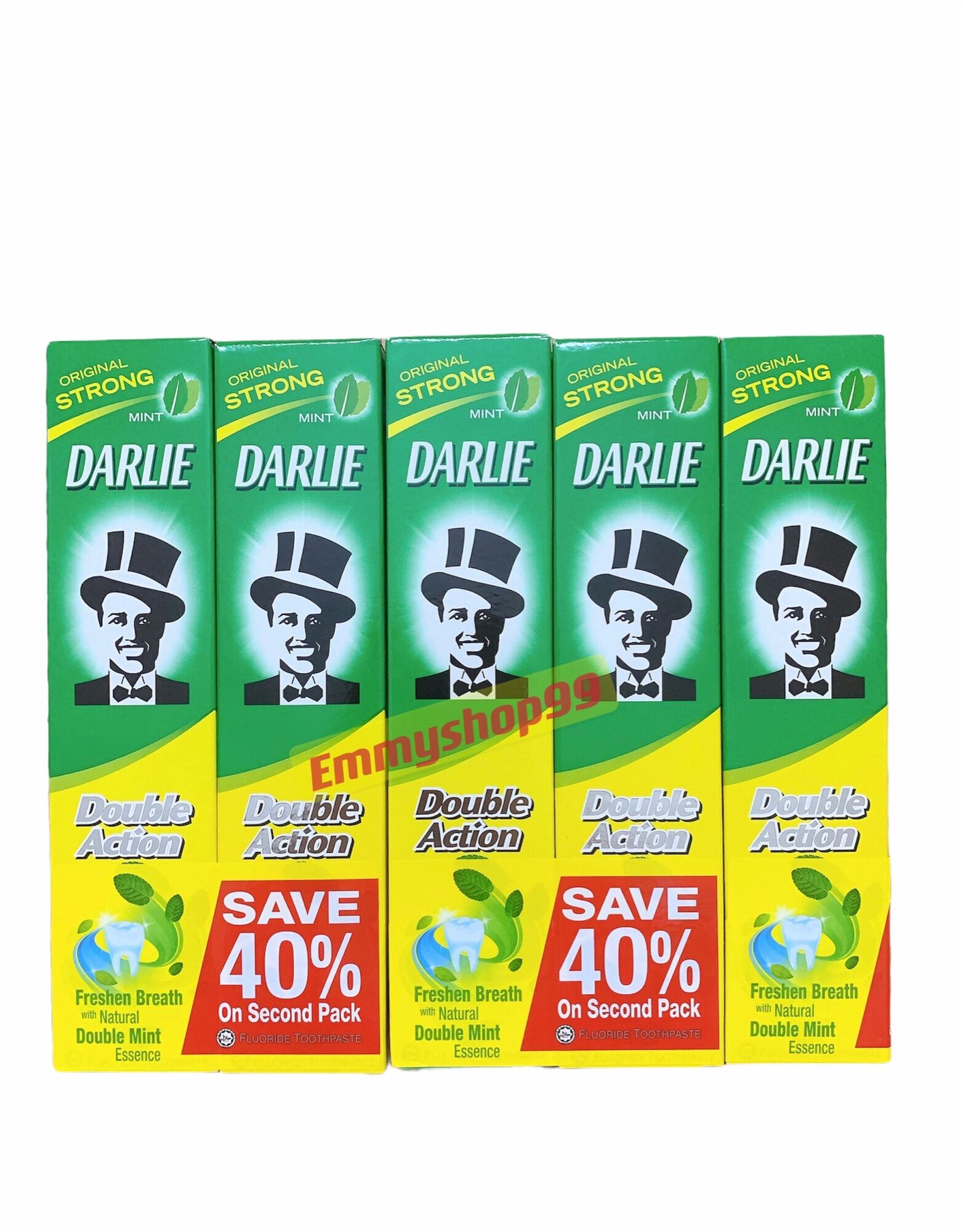 5 Hộp Kem Đánh Răng Darlie Double Action 225G