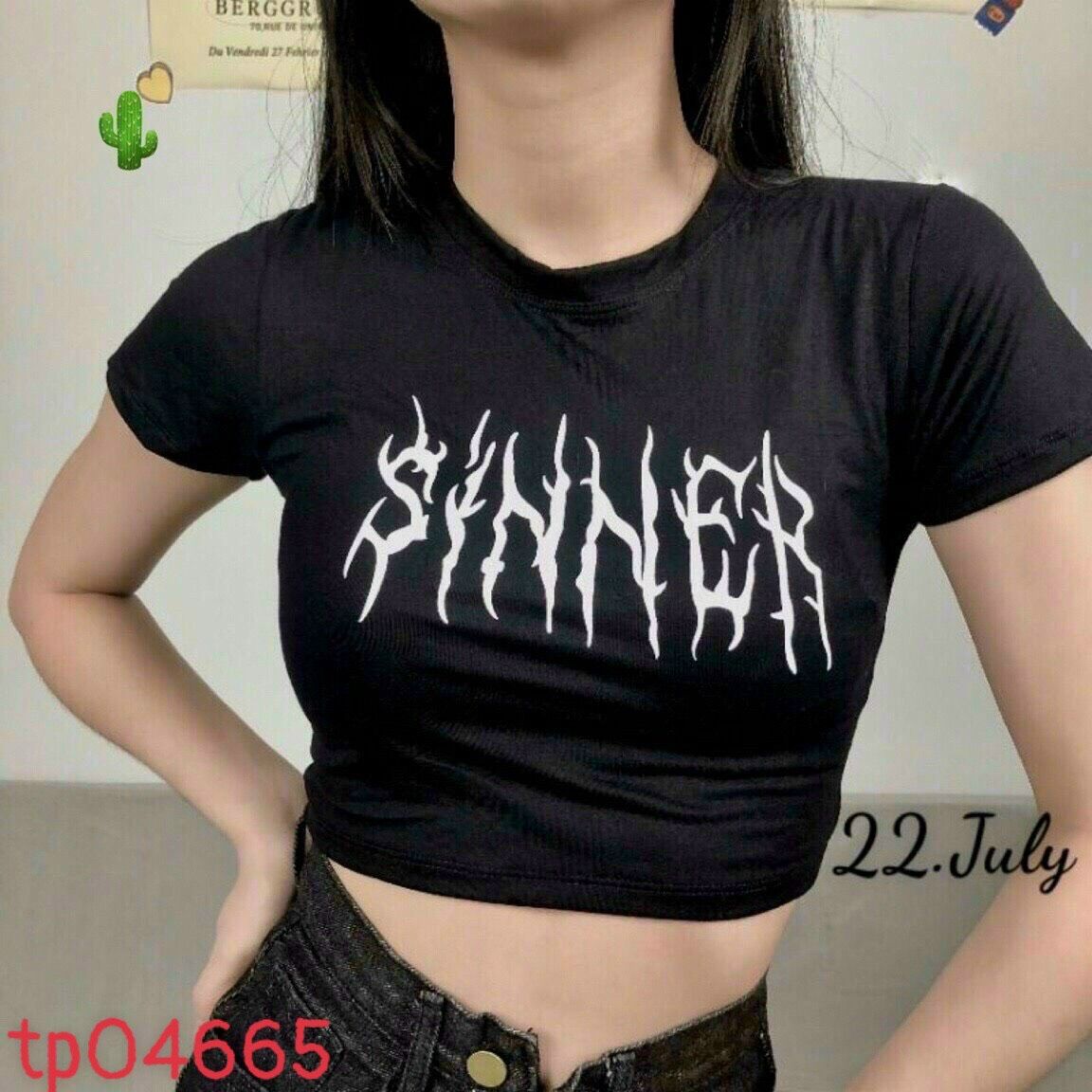 Áo croptop baby tee winer PC