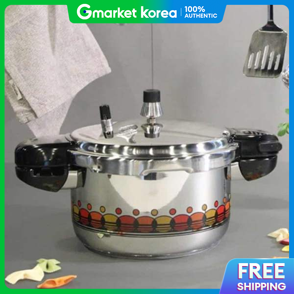 Patterned Pressure Cooker, 10-Person Capacity, Camping Rice Cooker, Gift for a Studio Apartment,